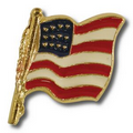 Cast American Flag Lapel Pin